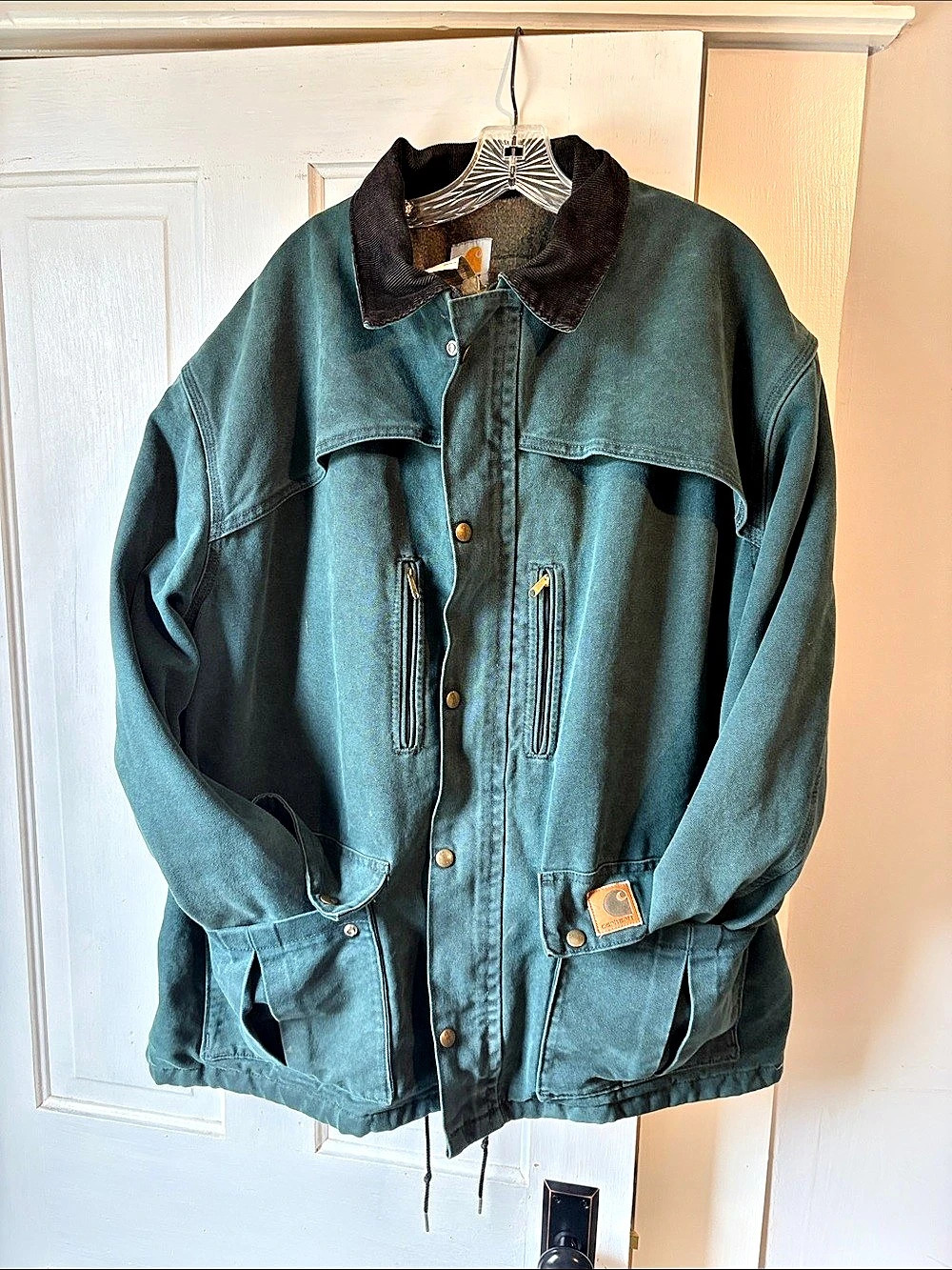 Carhartt C10HTG Blanket-Lined Chore Coat Green 2XL